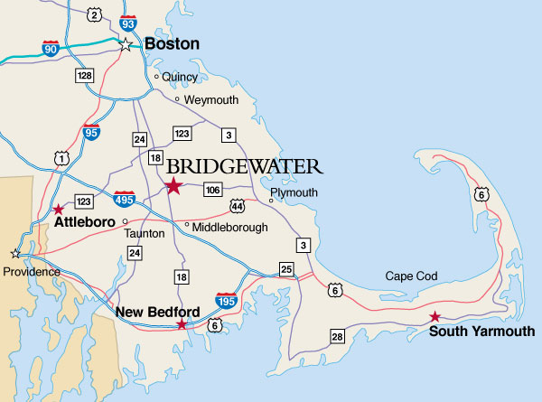 Map Of Bridgewater Ma