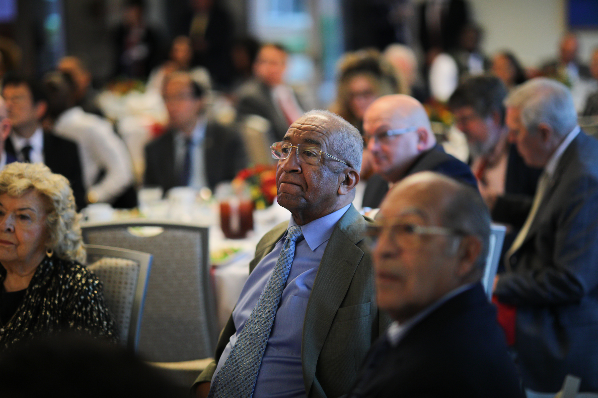 Audience listening to speaker at the Cabo Verde Presidential visit 2022