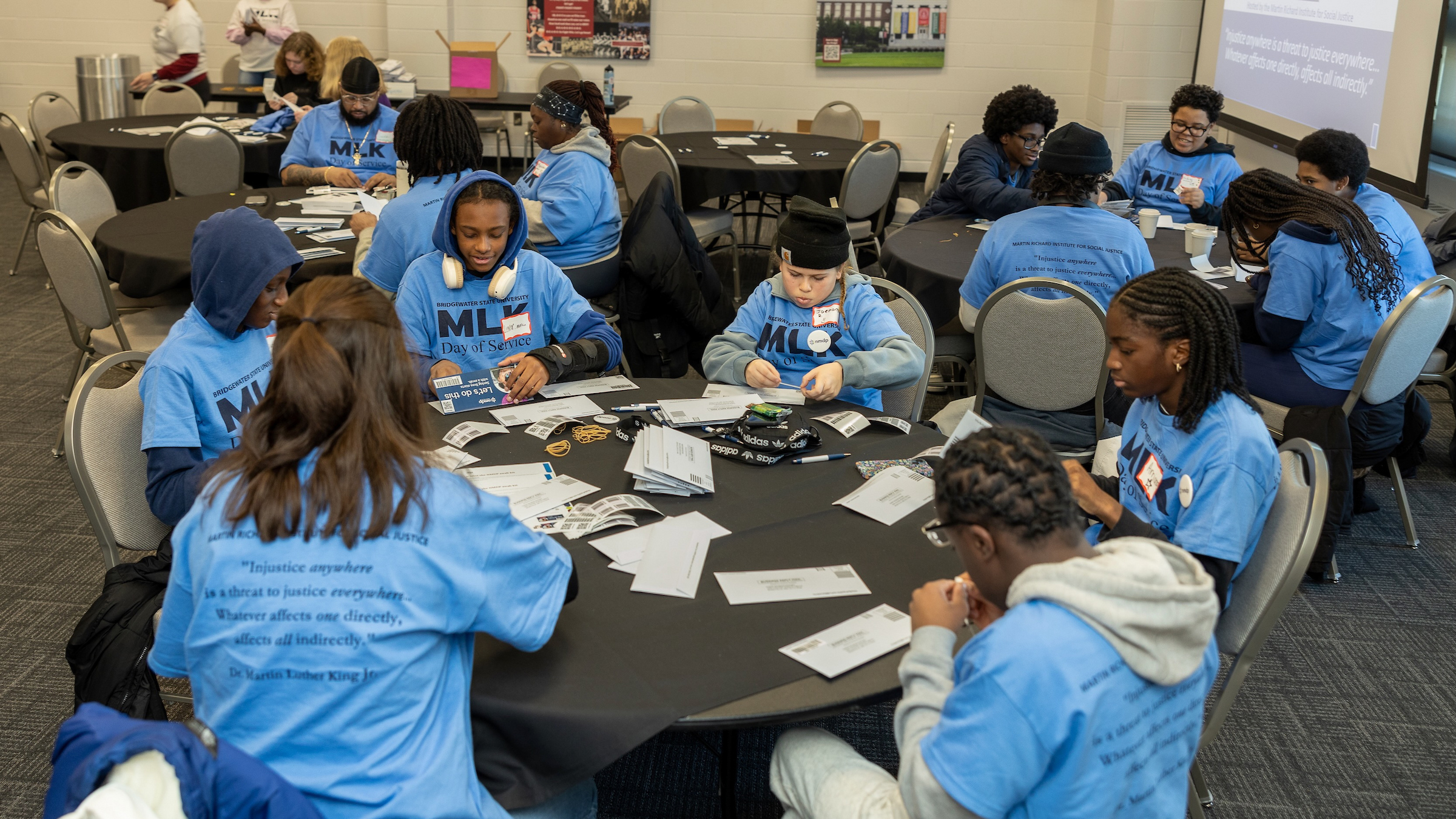 MLK Day of Service volunteers at work