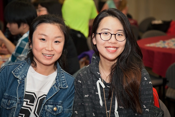 international students at event