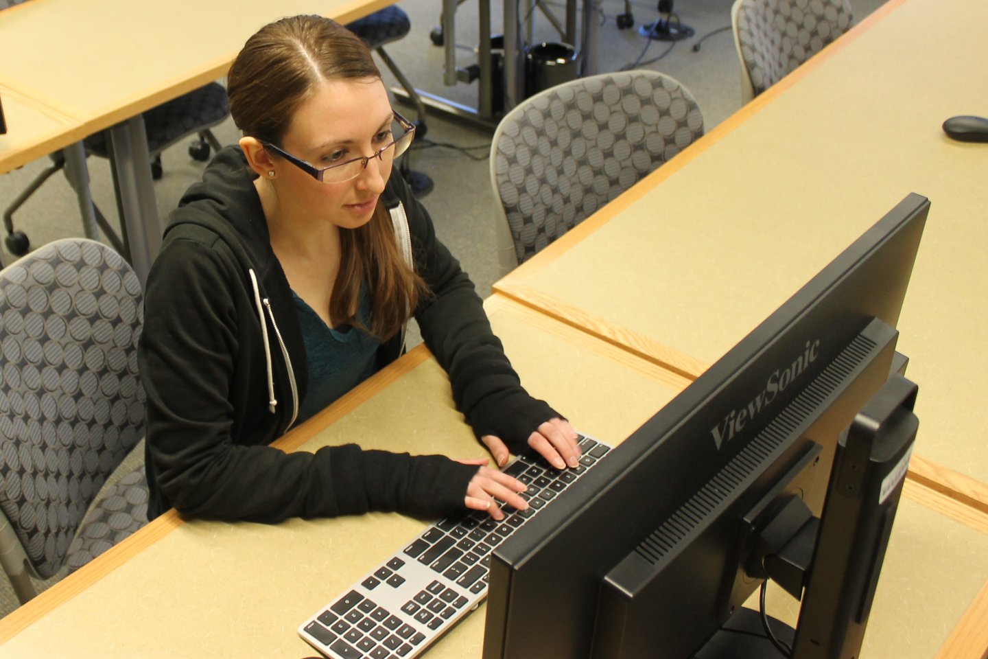 Student at Computer