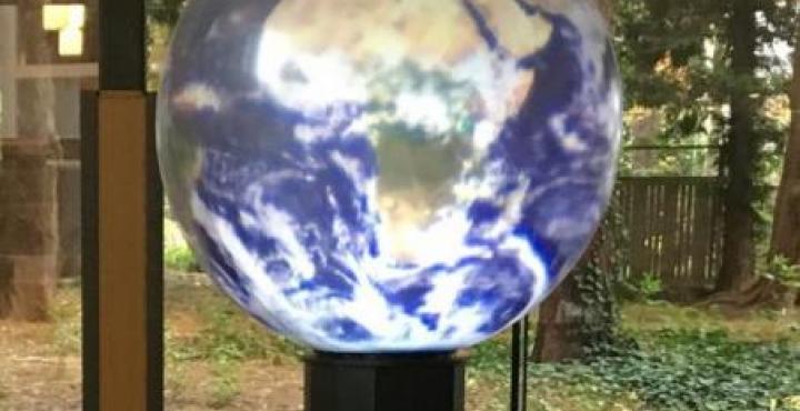 Close-up of the EarthLab globe