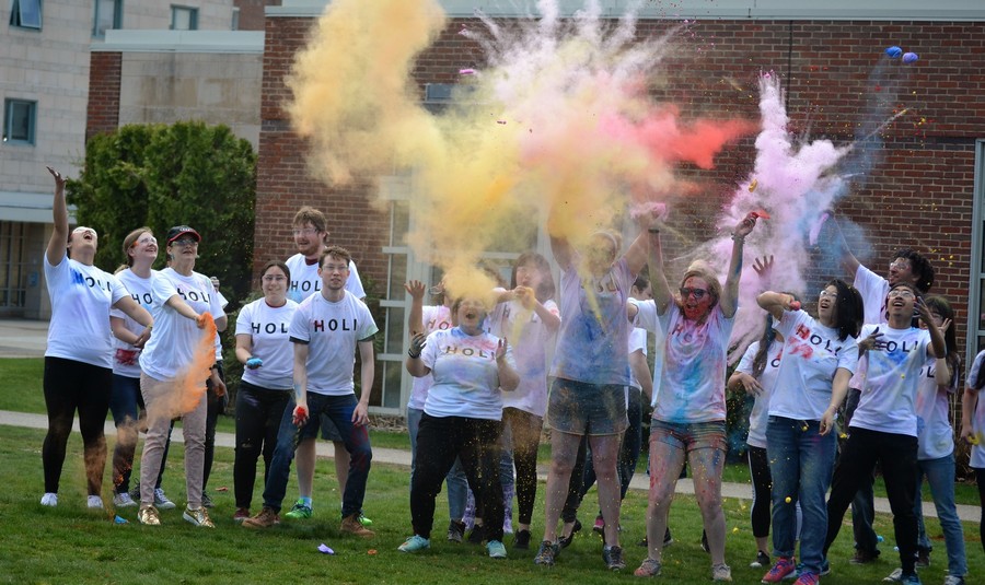 Holi celebration on campus