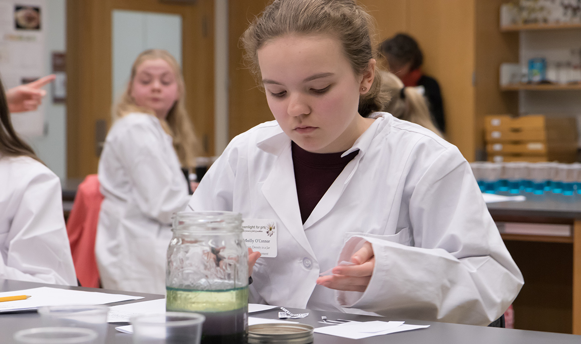 A Greenlight for Girls student in the lab
