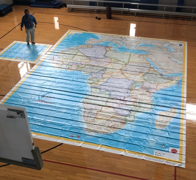 EarthView floor map of Africa