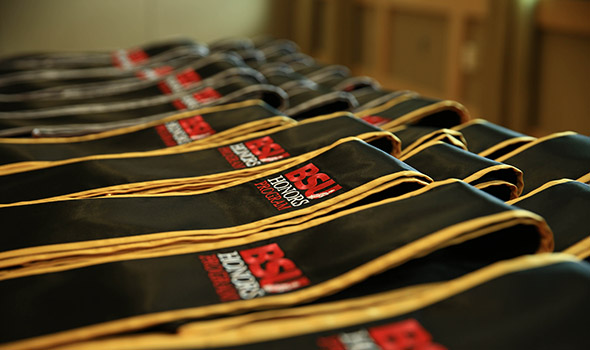 honors-program-cta-0822.jpg Honors program sashes, ready to be presented to graduates