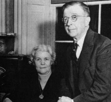Black and white portrait of Dr. Albert Hunt and his wife