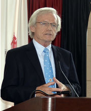 Gene Durgin speaking at a podium