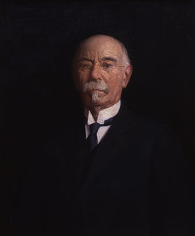 Painting of Arthur Boyden wearing a suit and tie.