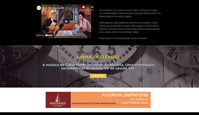 Screenshot of the Cape Verdean Music virtual museum homepage