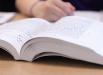 close-up of a book