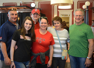 A family at the family brunch