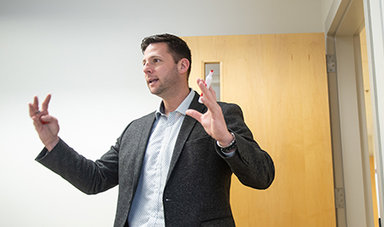 James Leone teaches a class