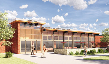 A rendering of Burnell Hall.