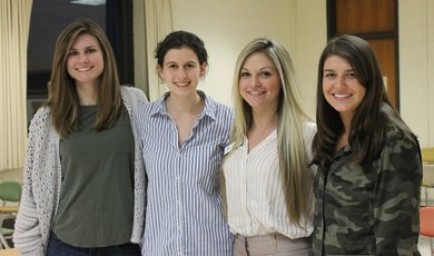 Theresa Zeoli, ’15, G’19, left, Courtney Sheridan, ’17, G’19