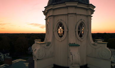 Boyden cupola at sunset