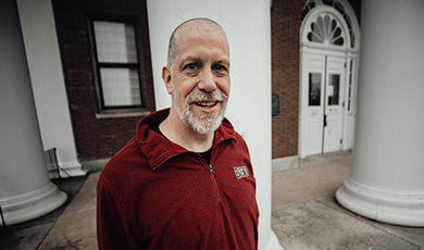 Pat Glennon poses for a photo by Boyden Hall.