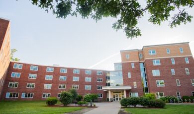 The exterior of Scott Hall.