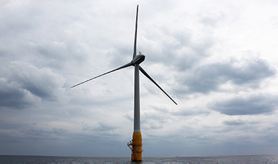 An offshore wind turbine