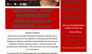 Missing and Murdered Indigenous Women and Girls Display Marc