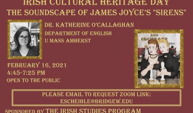 Irish Culural Heritage Day Virtual Lecture THE SOUNDSCAPE OF