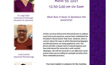 Decolonization and Higher Education Forum Decolonization and Higher Education Forum