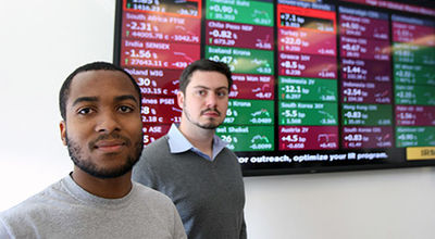 Students benefit from access to the Bloomberg terminals