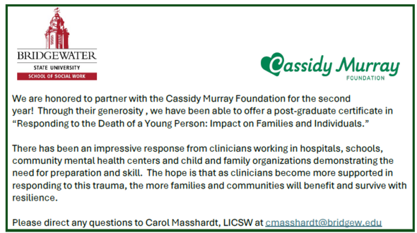 Cassidy Murray Foundation certificate program