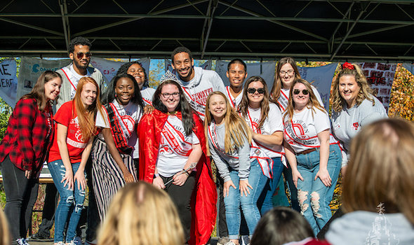 The 2019 Homecoming Court Poses for a Photo