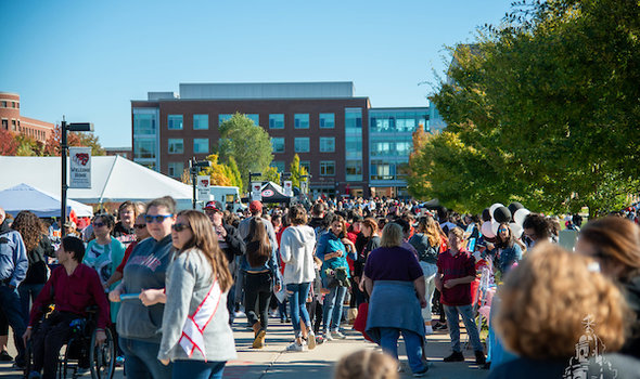 Students and Their Families at Family Day