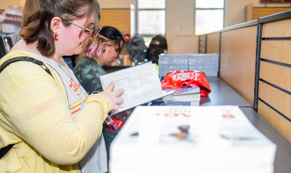 Student textbook shopping