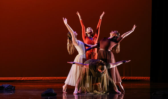 four students dancing in the Spring 2026 Dance performance