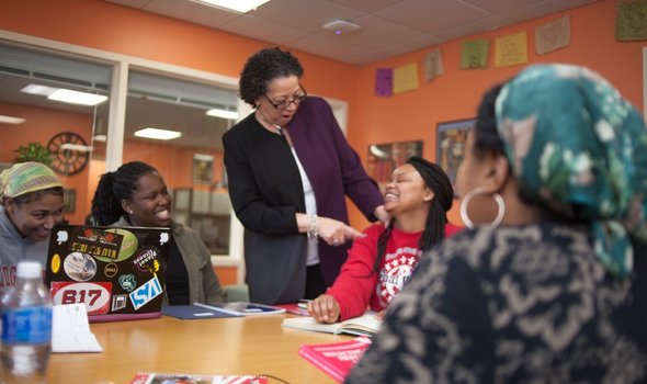 CMA director with students