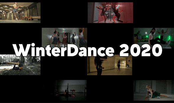 thumbnail photos from each dance in a checkerboard pattern