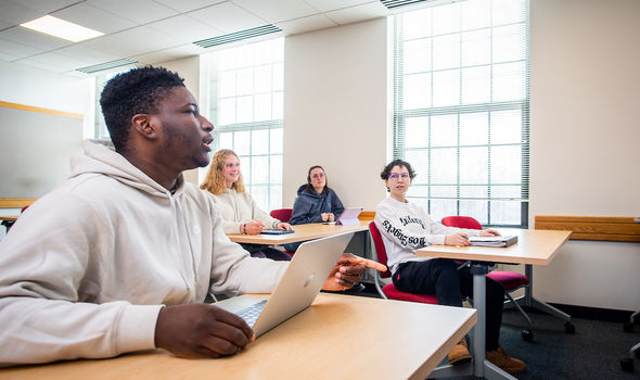 Student in classroom