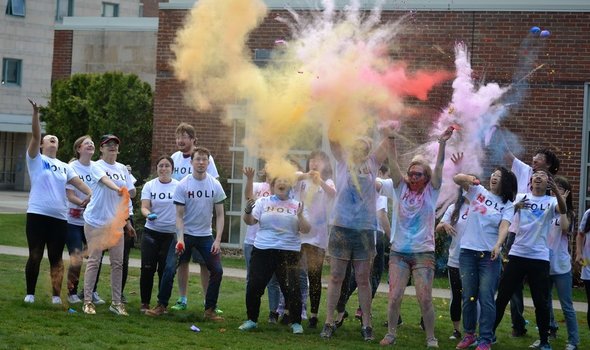 Holi celebration on campus