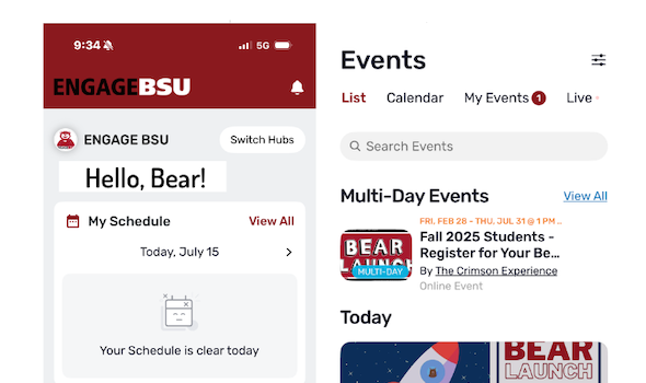 Engage BSU mobile app