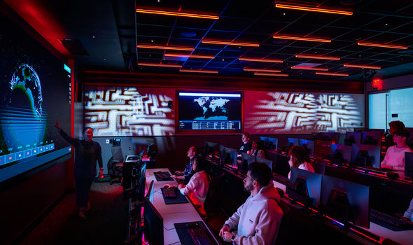 Students in Cyber Range