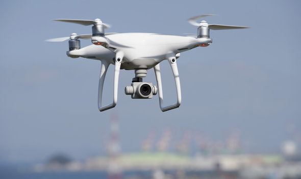 Drone flying