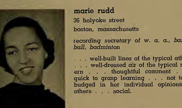 Marie Rudd Thomas' yearbook entry.