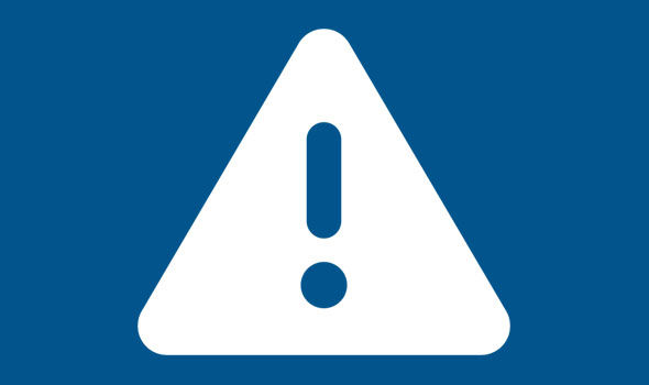 Triangle with exclamation point in the center - warning symbol