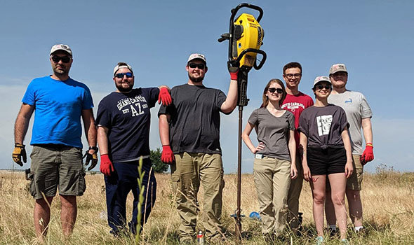 A group of students conducting research abroad in the country of Georgia