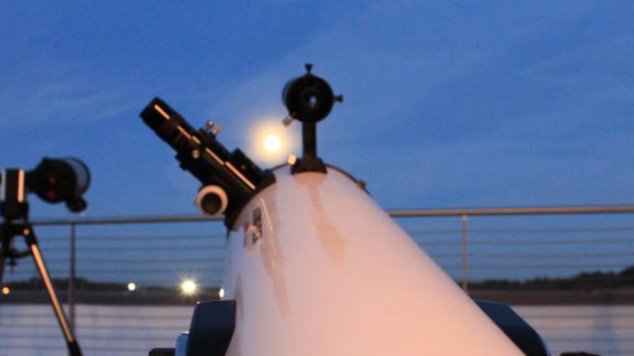 telescopes on observatory deck