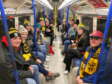 Students on subway