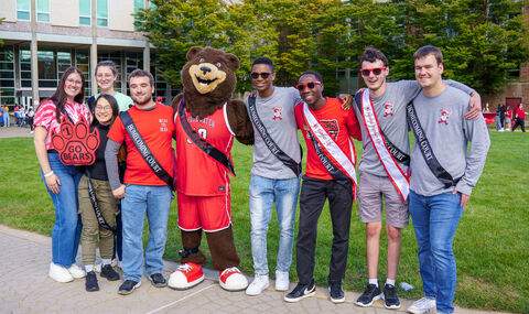 2024 BSU Homecoming Court posing with Bristaco