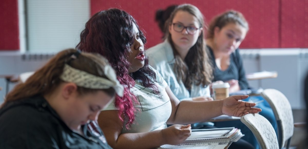 Students listening and participating in class Students listening and participating in class
