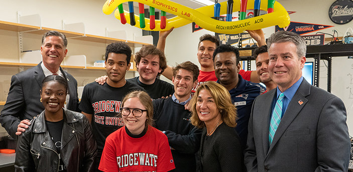 Lt. Gov. Karyn Polito tours BSU labs.