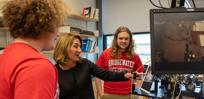 Lt. Gov. Karyn Polito tours BSU labs.