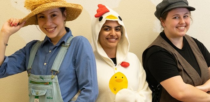 Students rehearse After Oz.