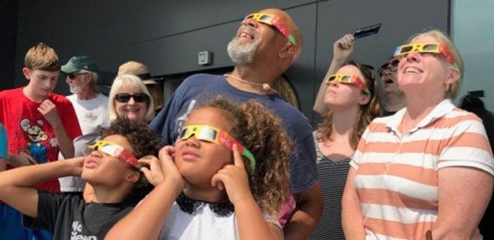 Watching an eclipse at the BSU Observatory